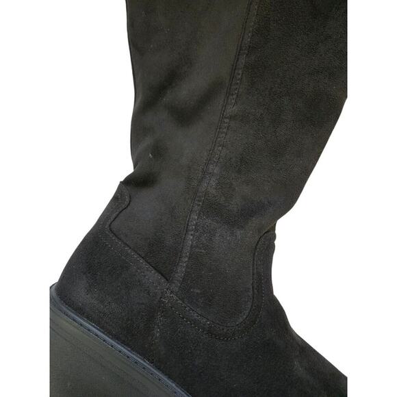 BZEES Womens Black Arch Support Brandy Round Toe Block Heel Boots Shoes 8.5 M - Picture 6 of 7